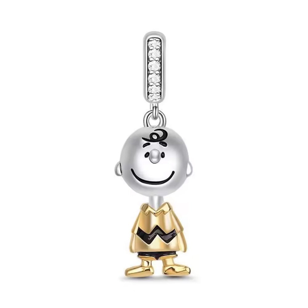New Sterling Silver 925 Charlie Brown bracelet charm